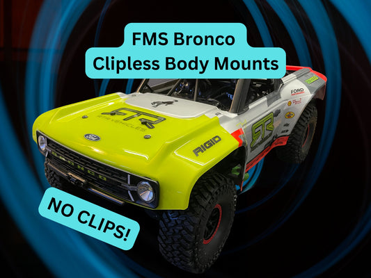 Clipless Body Mounts for FMS Bronco