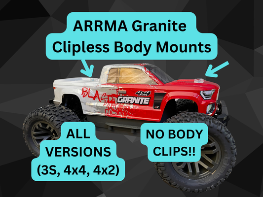 Clipless Body Mounts for Arrma Granite