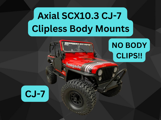 Clipless Body Latch System for SCX10.3 CJ-7