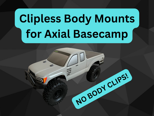 Clipless Body Mounts for Axial Basecamp SCX10.3