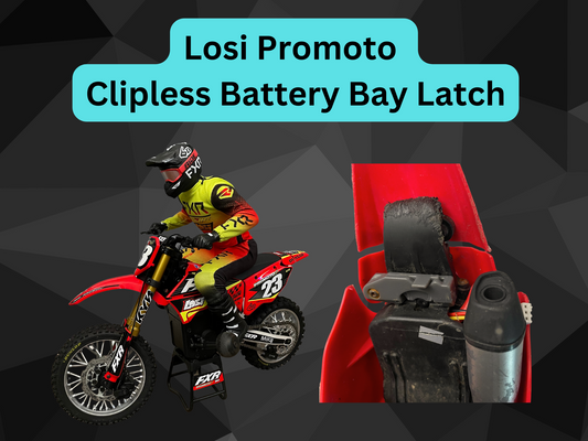 Clipless Battery Bay Latch for Losi Promoto