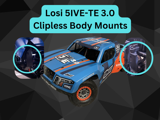 Clipless Body Mounts for LOSI 5IVE-TE 3.0