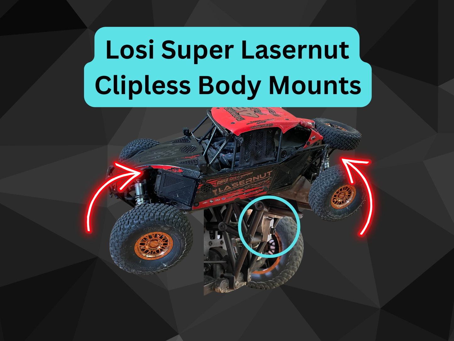 Clipless Body Mounts for Losi Super Lasernut