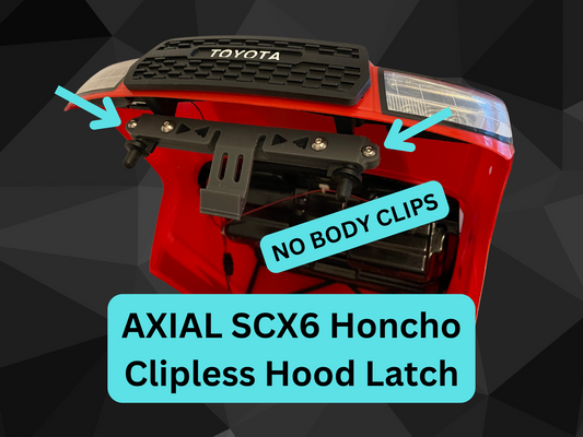 Clipless Hood Latch for SCX6 Honcho