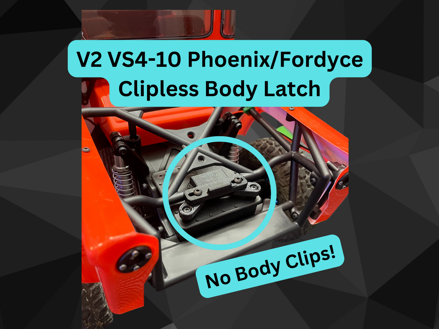 V2 Clipless Body Latch for Vanquish VS4-10 Phoenix/Fordyce