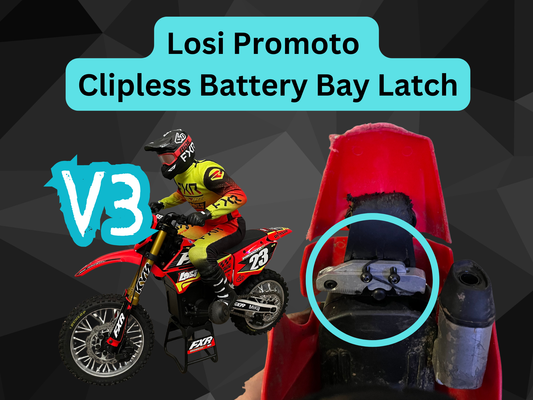 Clipless Battery Bay Latch for Losi Promoto (V3)