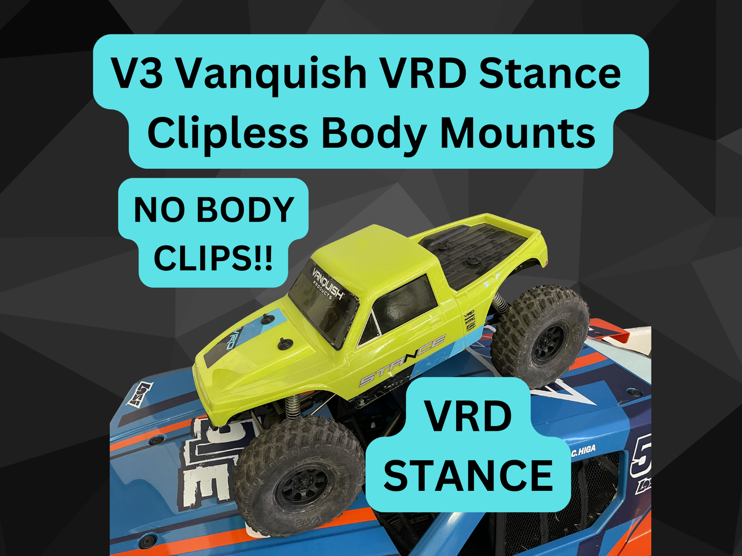 V3 Clipless Body Mounts for Vanquish VRD Stance/Carbon