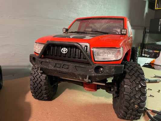 Honcho Older Toyota Style Front Grill - Updated w/ Logo Spot! - Unpainted for SCX6